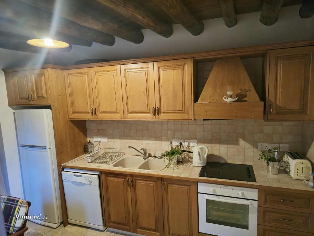 Η κουζίνα ή μικρή κουζίνα στο Οίκος Λόφου-oikos Lofou