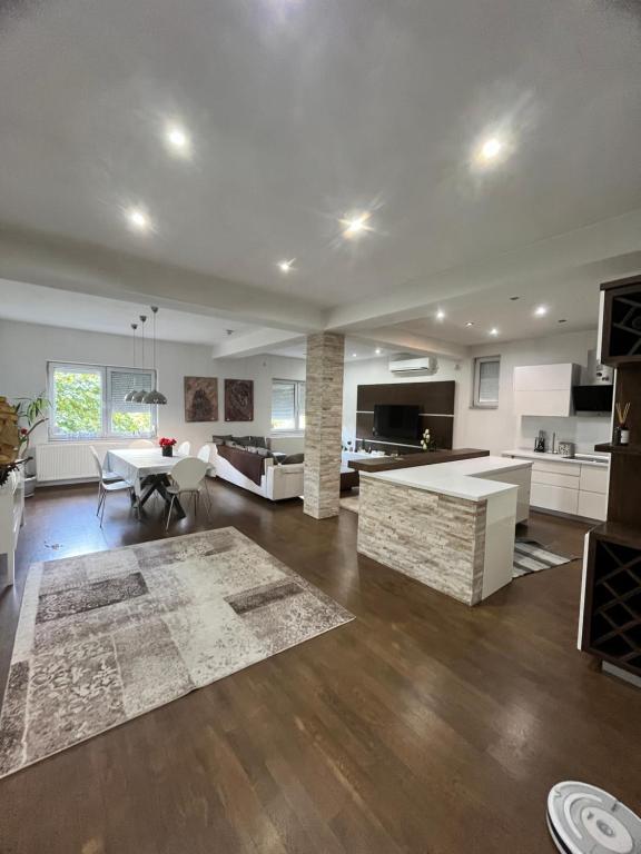 Televiisor ja/või meelelahutuskeskus majutusasutuses Velvet Suites