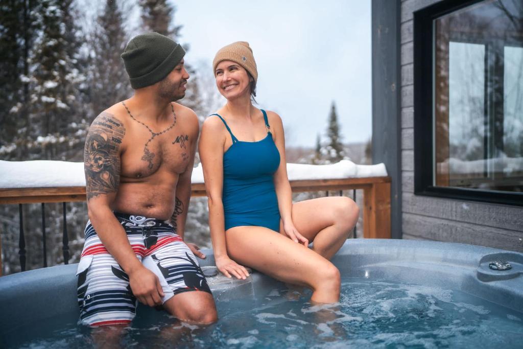 Επισκέπτες που μένουν στο Maison contemporaine Tremblant- Spa & tranquillité