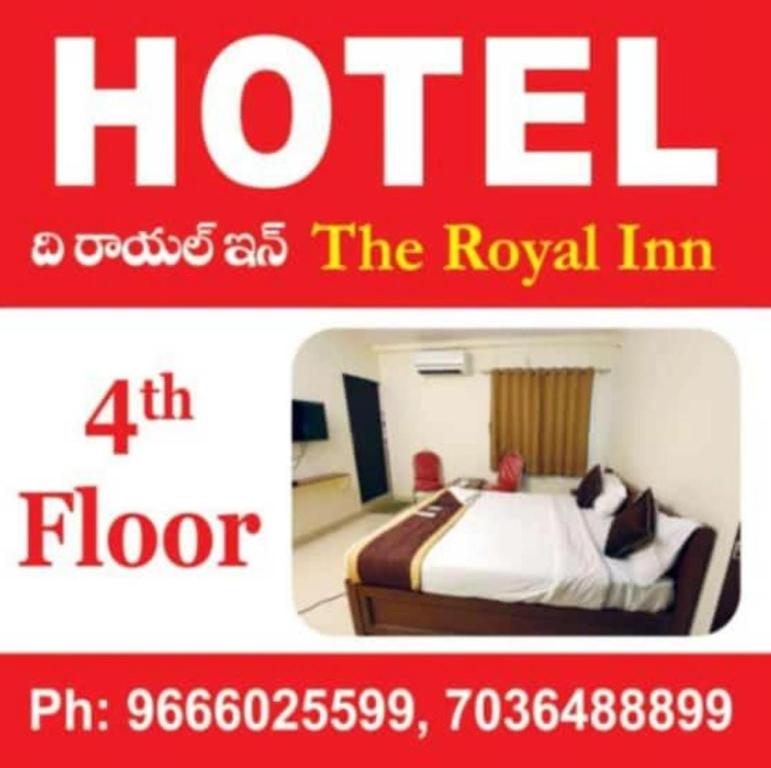 ein Poster eines Hotelzimmers mit einem Bett in der Unterkunft The Royal Inn 1 in Visakhapatnam