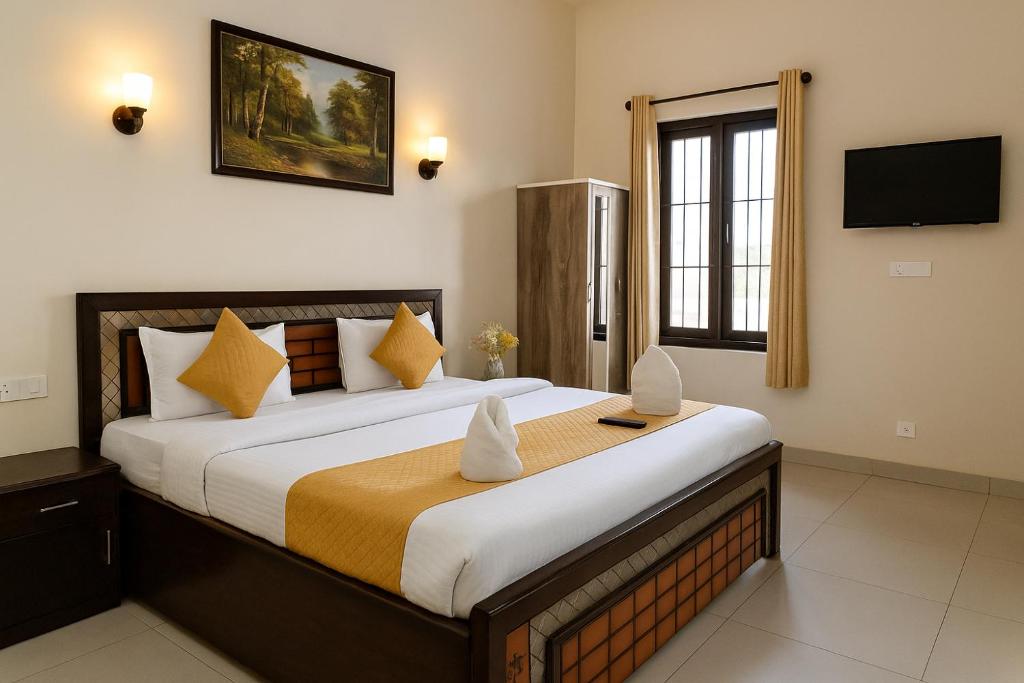 Ένα ή περισσότερα κρεβάτια σε δωμάτιο στο Magnet Residency