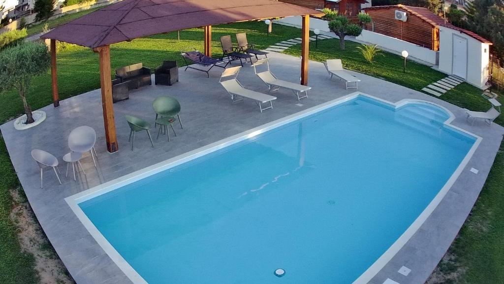 CondoianniにあるIl Paradisoの裏庭のスイミングプールの景色