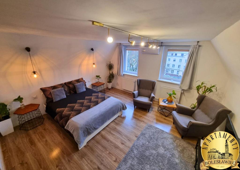 Posezení v ubytování Apartament w Rynku