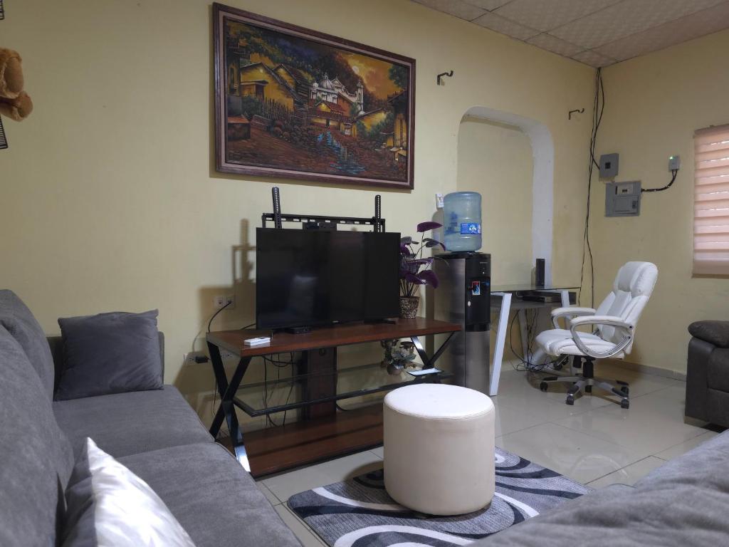 TV a/nebo společenská místnost v ubytování Beautiful and comfortable house