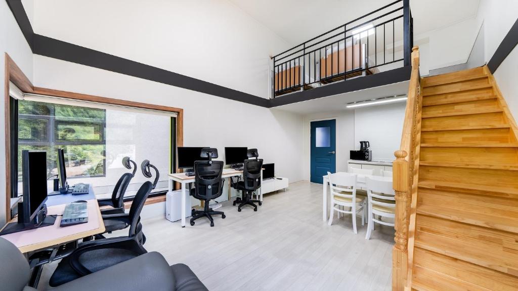 Χώρος καθιστικού στο Gapyeong Soopia pension