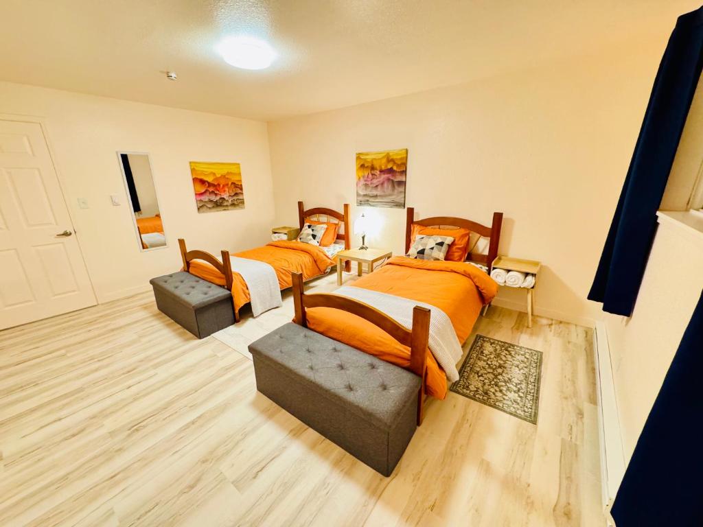 Posezení v ubytování Comfy Twin Room Near Olympic NP