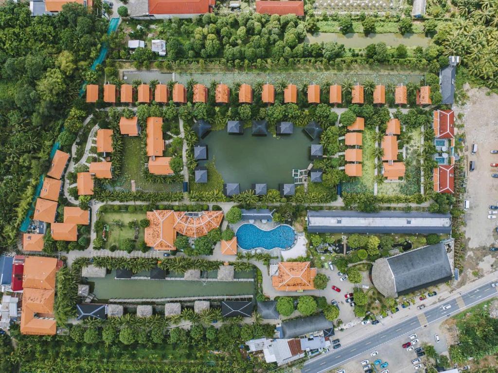 Letecký snímek ubytování Cantho Eco Resort