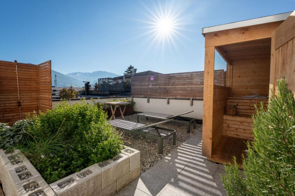 En generel udsigt til bjerge eller udsigt til bjerge taget fra chaletet