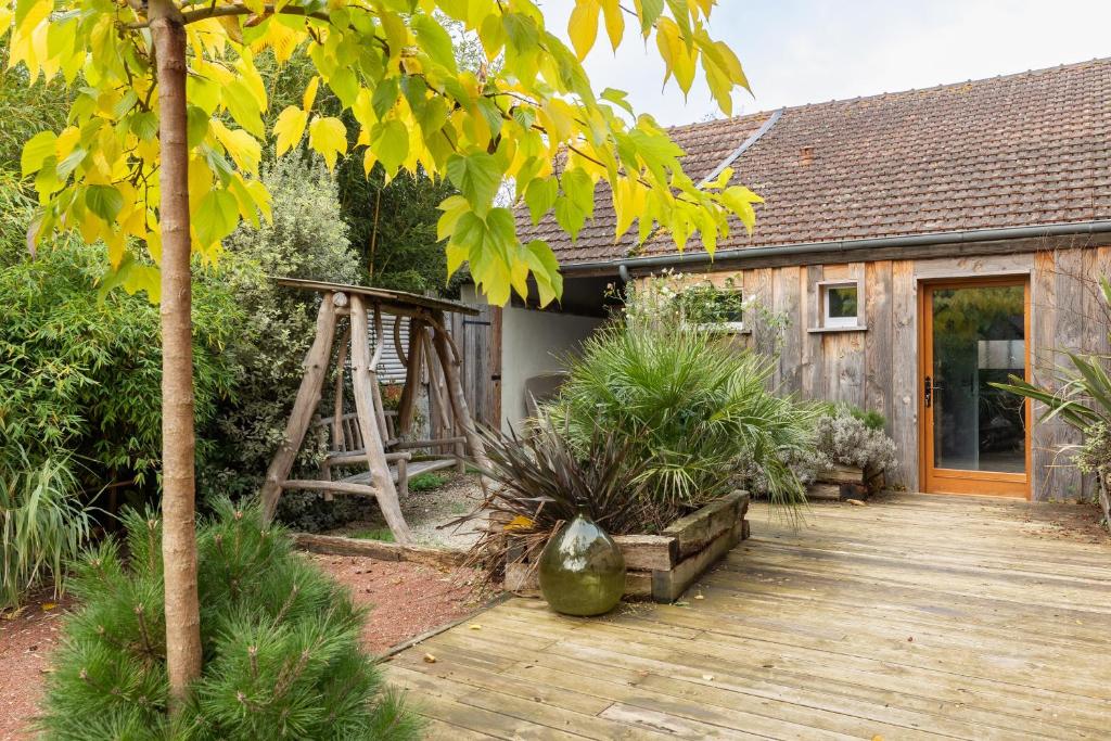 Zahrada ubytování Gite familial-Zoo Beauval-Chateaux