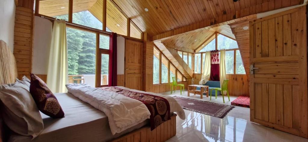 Postel nebo postele na pokoji v ubytování The garden of rose