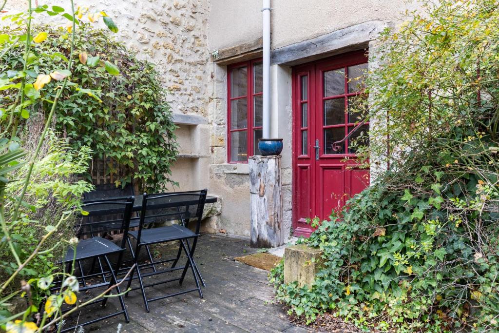 Zahrada ubytování Le troglogite Ambraline