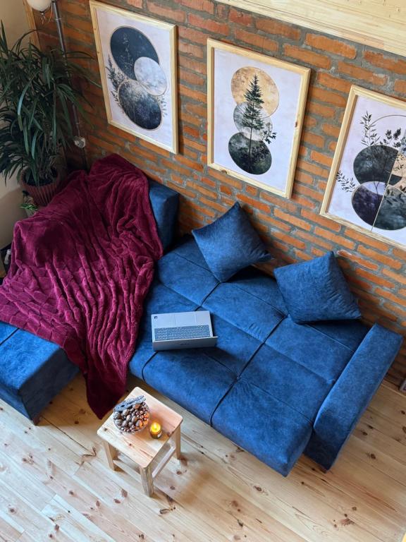 Χώρος καθιστικού στο Aynabend - cabin house for rent in Sheki