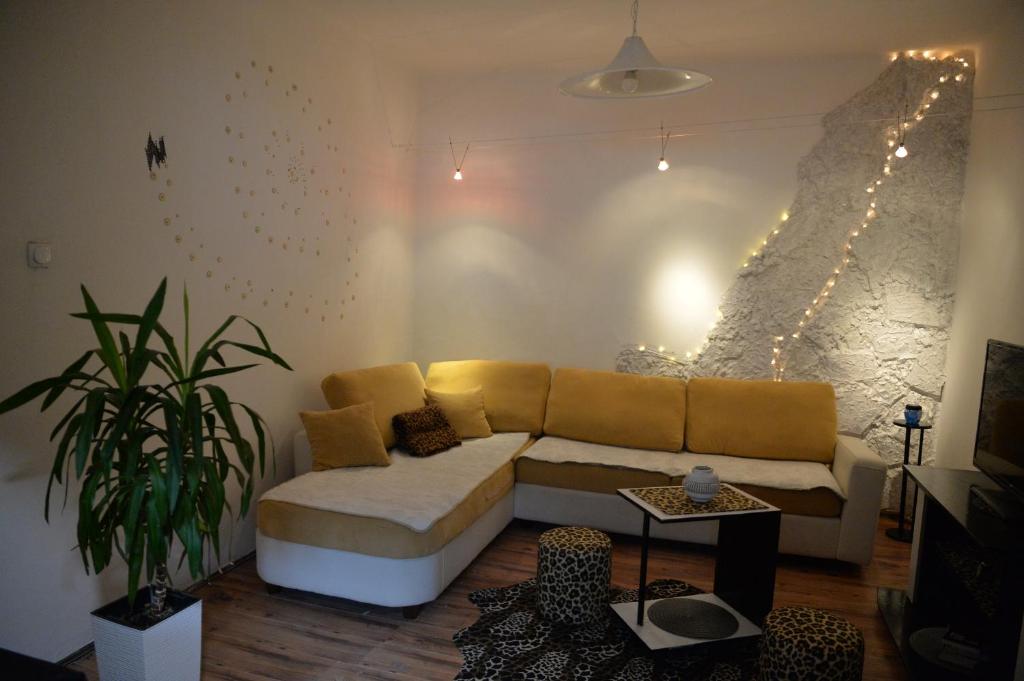 バチュカ・パランカにあるStan na dan 4youのソファとテーブルのあるリビングルーム