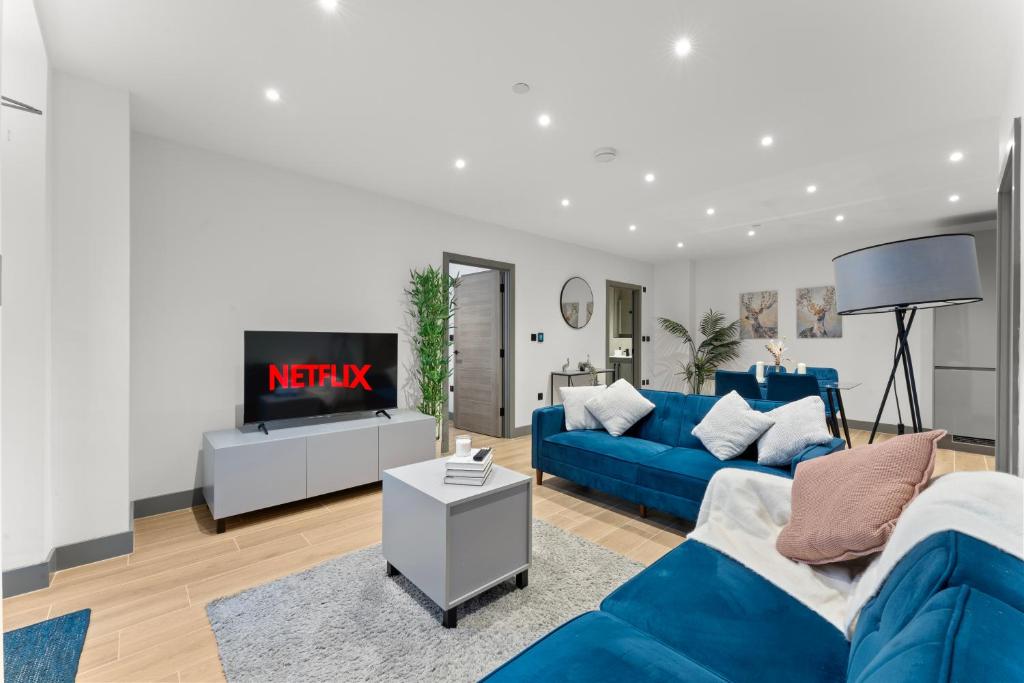 Μια τηλεόραση ή/και κέντρο ψυχαγωγίας στο Luxury London Guest House