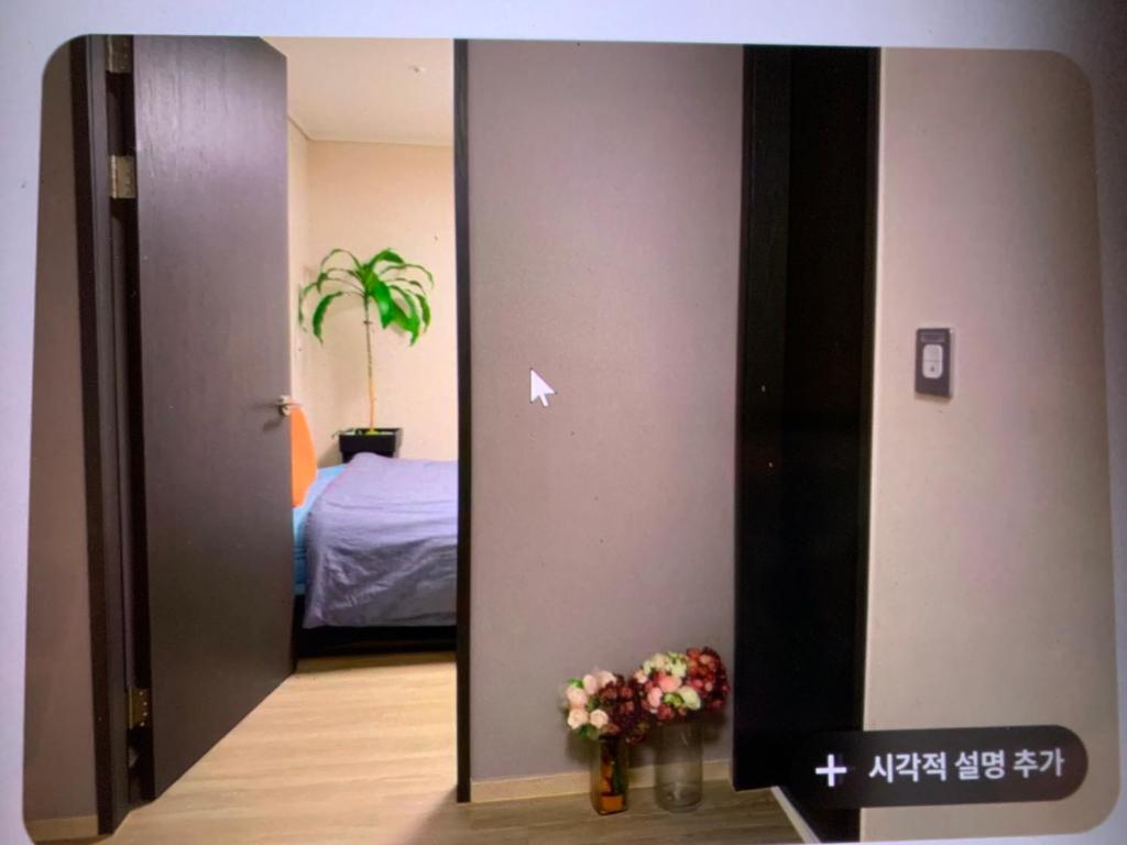 Giường trong phòng chung tại 혼자 여행하는 여성을 위한 안전한 숙소