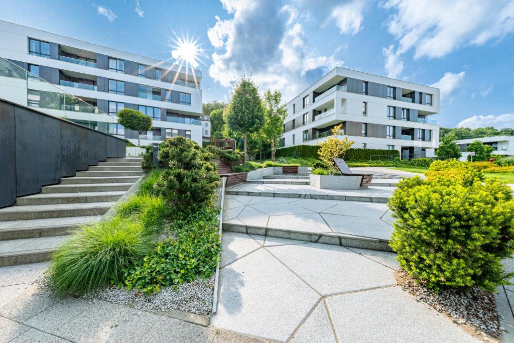 Κήπος έξω από το Konstelacja Gwiazd Apartament