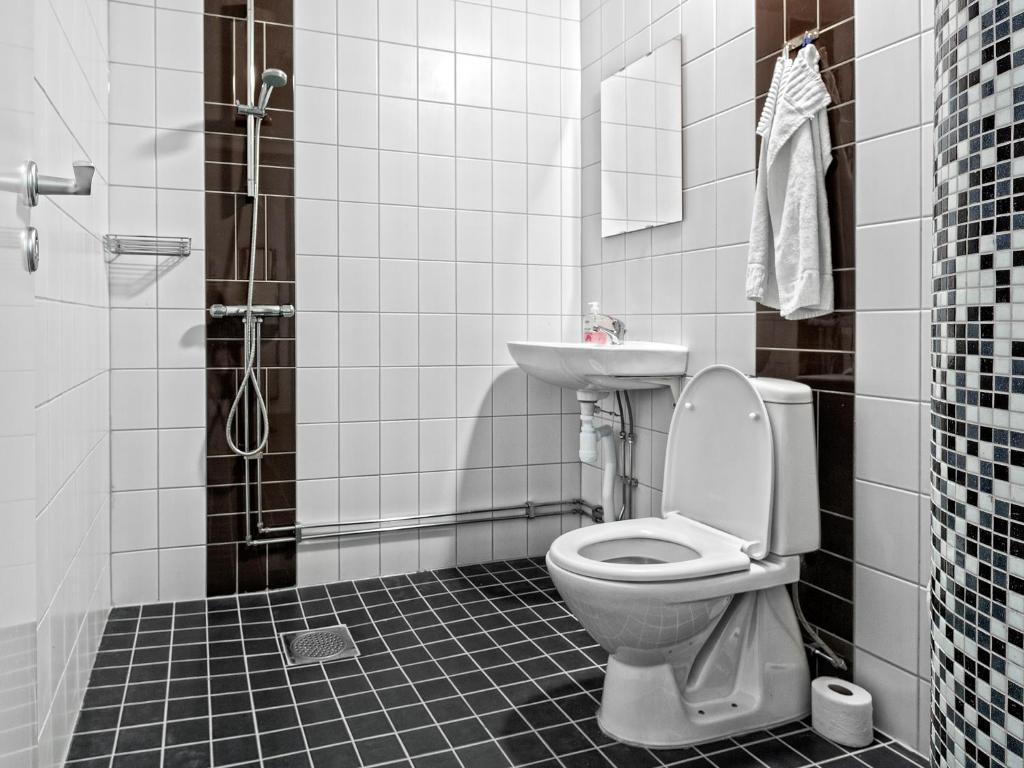 Koupelna v ubytování Mosebacke Hostel