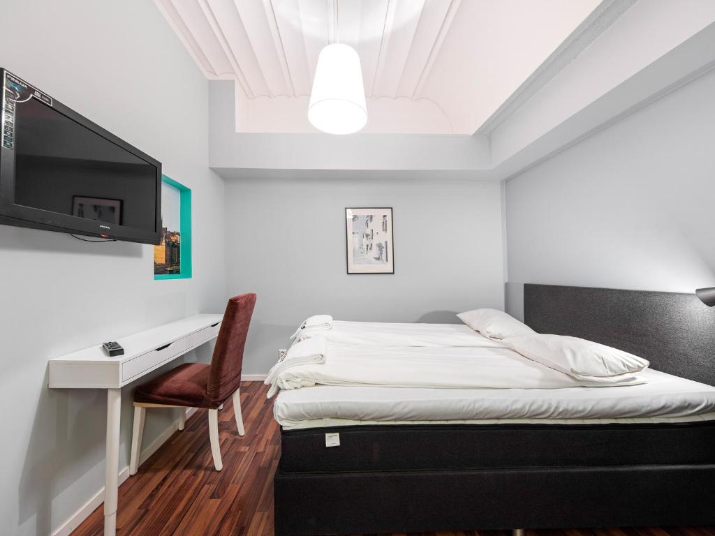 TV a/nebo společenská místnost v ubytování Mosebacke Hostel