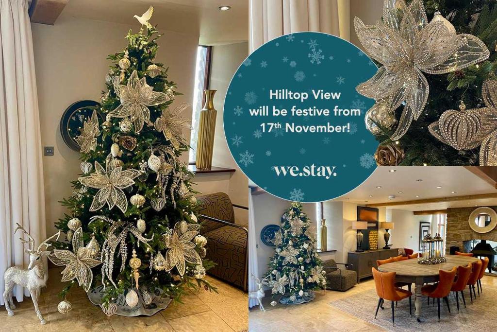 Χώρος καθιστικού στο Hilltop View with Hot Tub