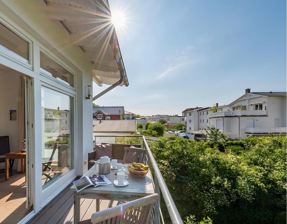 Rõdu või terrass majutusasutuses Appartement Halbinsel Mönchgut