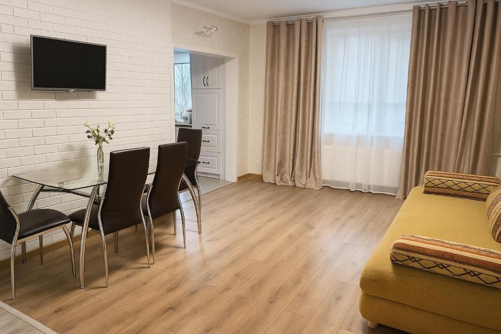 TV/trung tâm giải trí tại Апартамент Комфорт Кривий Ріг