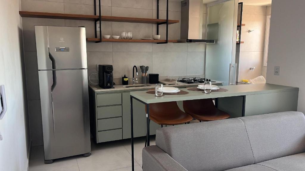 Køkken eller tekøkken på Apartamento completo – perto do centro de Bauru