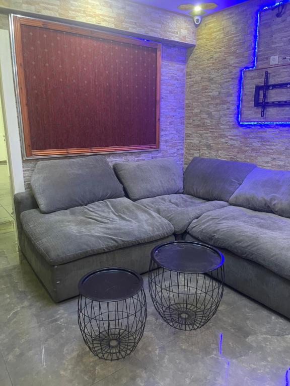 Χώρος καθιστικού στο וילה באשקלון