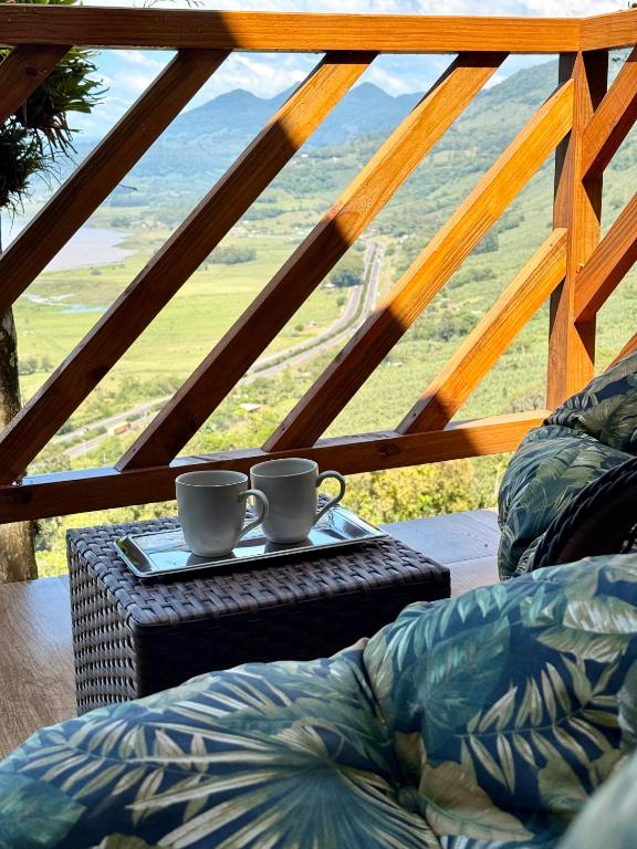 Posezení v ubytování Chalé Bela Vista - Três Cachoeiras