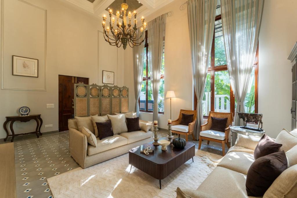 Χώρος καθιστικού στο amã Stays & Trails Ambalama, Goa