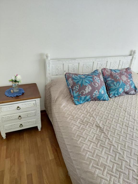 Postel nebo postele na pokoji v ubytování departamento temporal 38 y 13 con cochera para AUTO