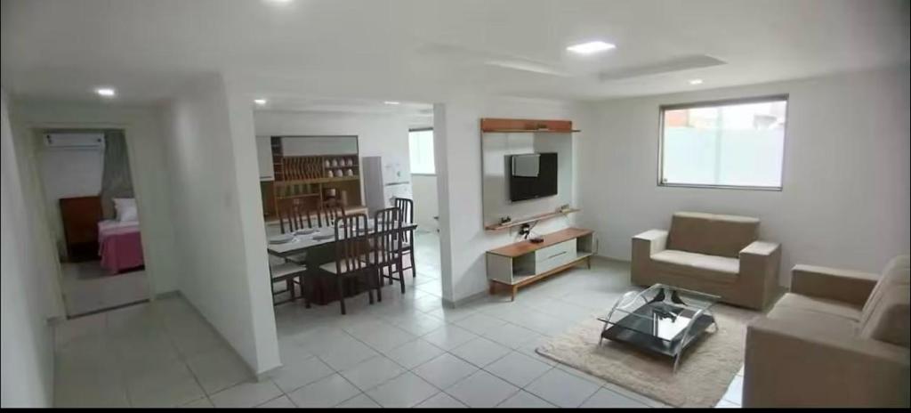 Et opholdsområde på Apartamento em Garanhuns totalmente equipado