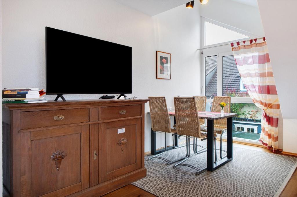 TV a/nebo společenská místnost v ubytování Mühlerain