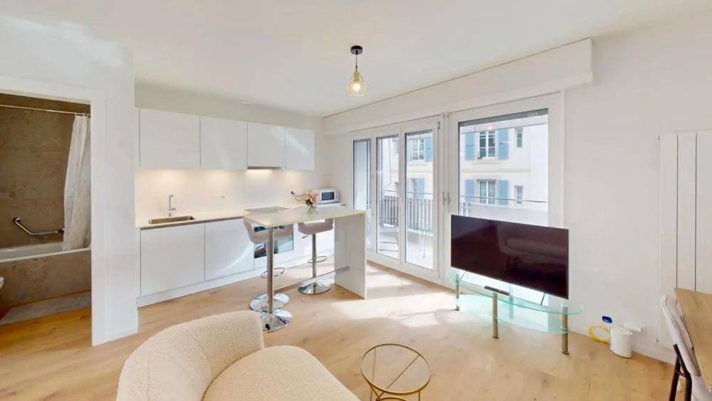 Χώρος καθιστικού στο Swiss Flat rental 2