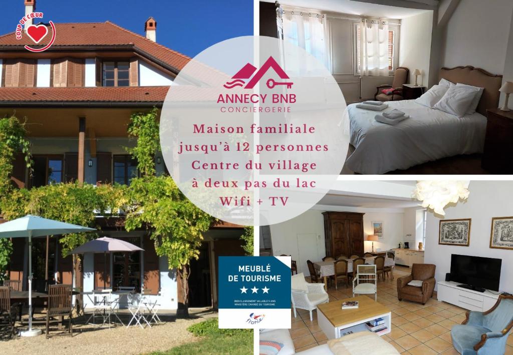 TV a/nebo společenská místnost v ubytování La VDCA: Maison familiale de caractère 12 pers