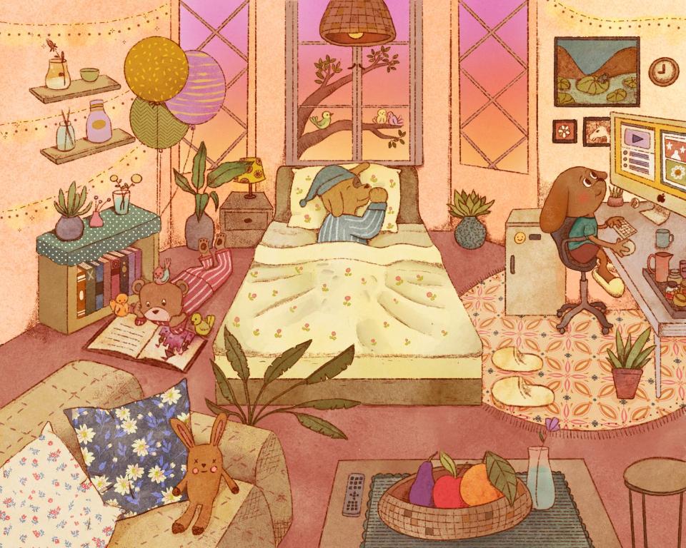 a childrens bedroom with two children sleeping on a bed at OW, by A&J - Familj & Bilen & Hunden - Liseberg & Avenyn! in Gothenburg