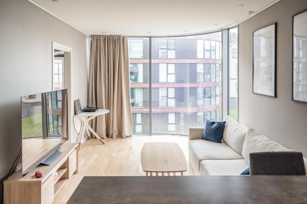 Μια τηλεόραση ή/και κέντρο ψυχαγωγίας στο High-end apartment in Trondheim