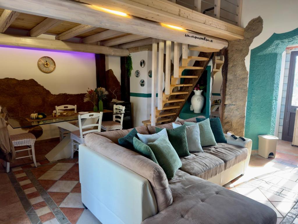 Χώρος καθιστικού στο Casolare Vignali