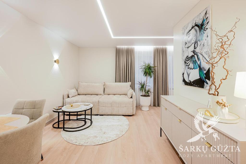 Χώρος καθιστικού στο SarkuGuzta Cozy Apartment