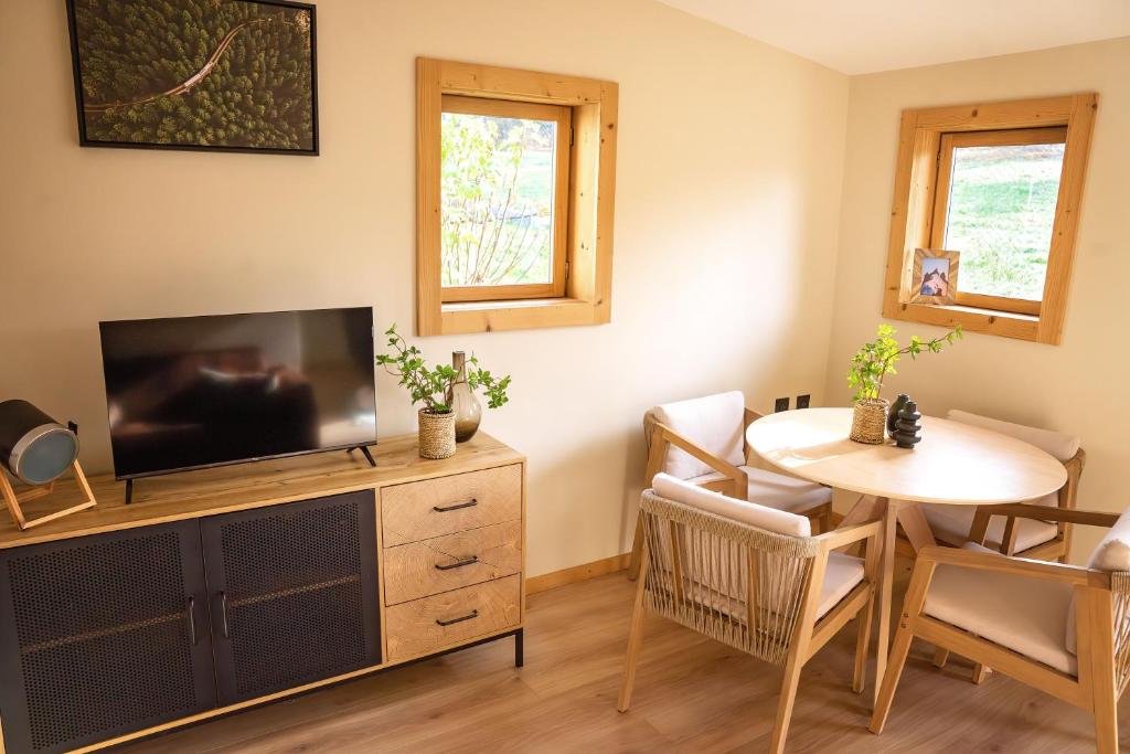 TV a/nebo společenská místnost v ubytování Maison nature, ski, randos