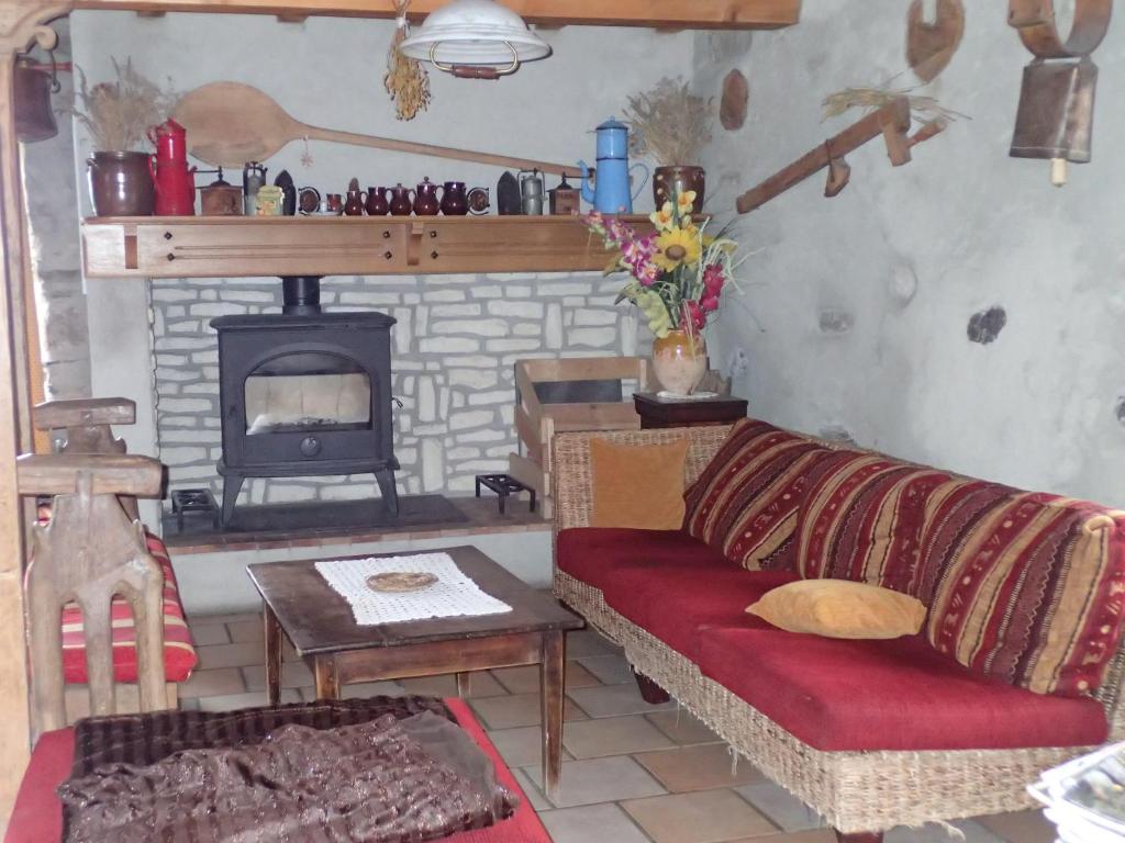 Istumisnurk majutusasutuses Gîte Soum de l'Ase