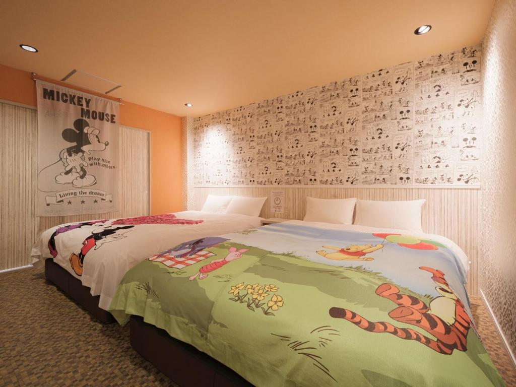Postel nebo postele na pokoji v ubytování Disney Style Hotel "J Hotel" - Vacation STAY 17212v