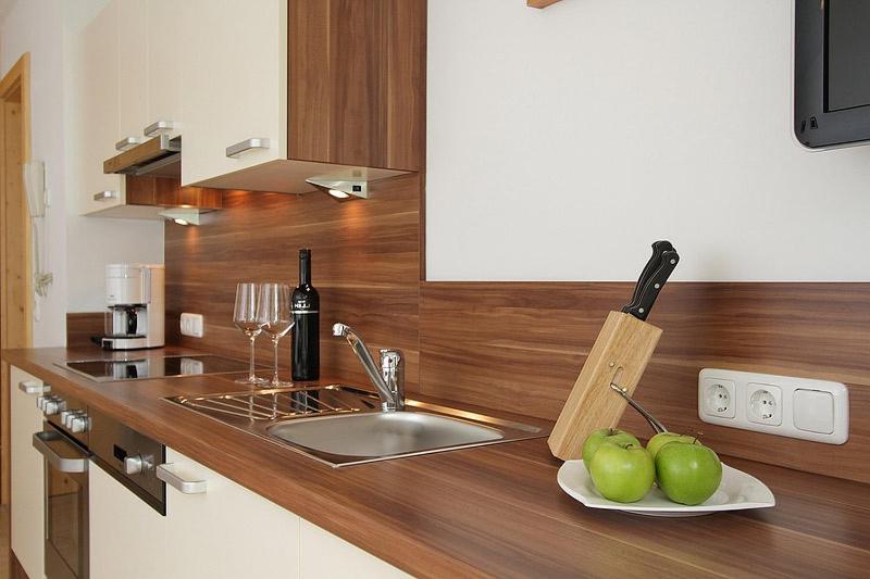 Kuchyň nebo kuchyňský kout v ubytování Sonn-Alm Chalet-Apartments