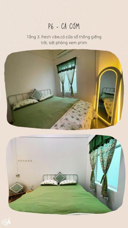 Giường trong phòng chung tại Cá Homestay