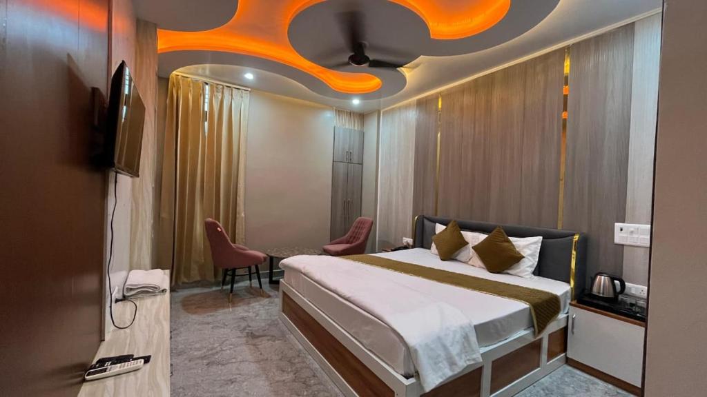 Postel nebo postele na pokoji v ubytování Hotel Anu