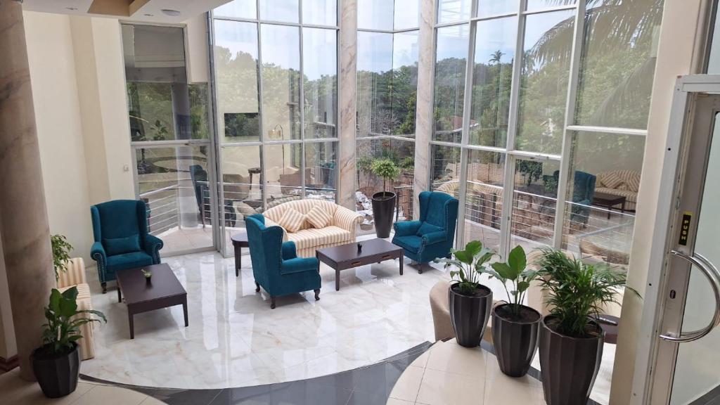 Χώρος καθιστικού στο Coastal Boutique Hotel