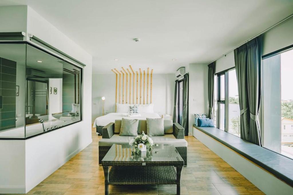 Posezení v ubytování The Galla Hotel