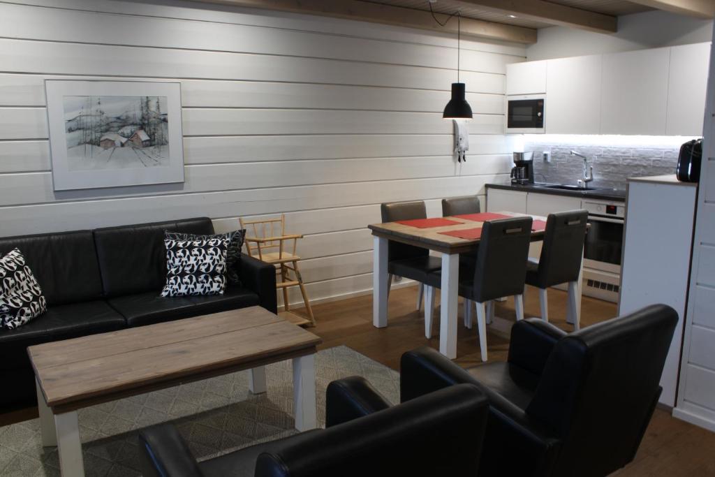 Køkken eller tekøkken på Naava Chalet lomahuoneistot