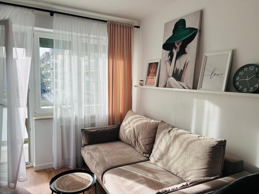 Posezení v ubytování Apartament na Manhattanie