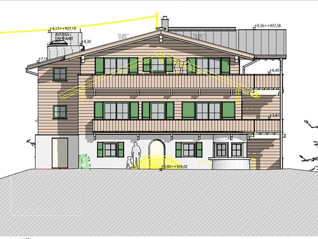 约赫贝格Haus Tauernblick Top 2 und 3 und 4的房屋图画