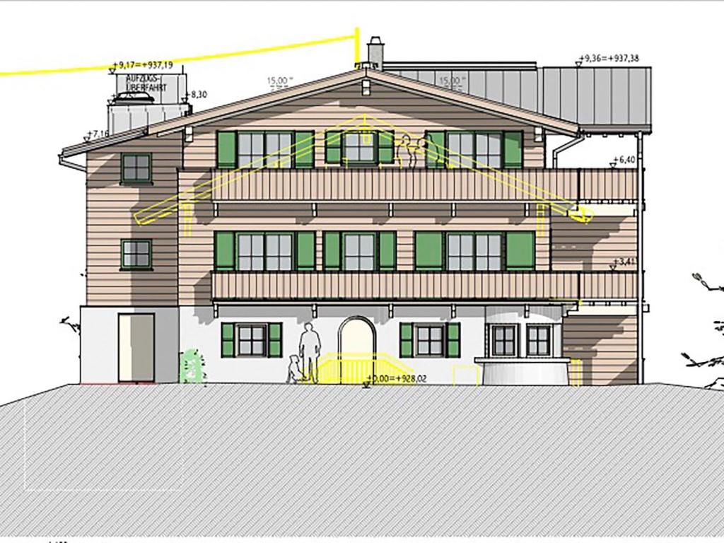 约赫贝格Haus Tauernblick Top 3 und 4的房屋图画